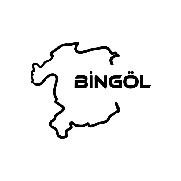 Bingöl Harita Araba Sticker 17x17 Cm Siyah ürün görseli 1