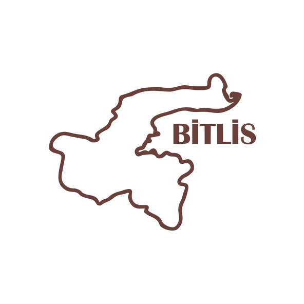 Bitlis Harita Araba Sticker 17x17 Cm Kahverengi ürün görseli 1