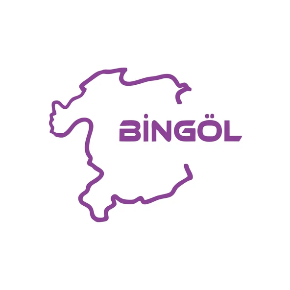 Bingöl Harita Araba Sticker 17x17 Cm Mor ürün görseli 1