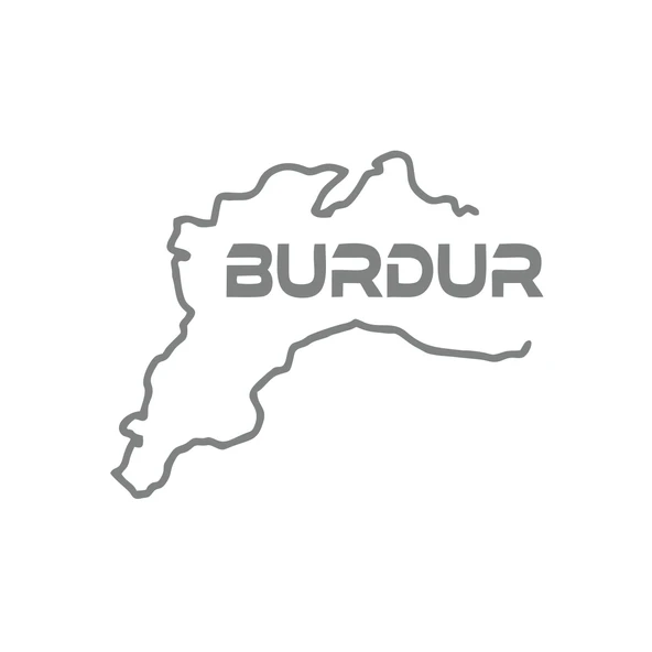 Burdur Harita Araba Sticker 17x17 Cm Gri ürün görseli 1