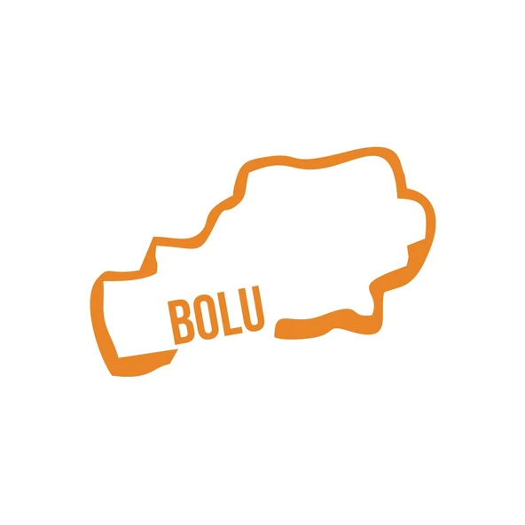 Bolu Harita Araba Sticker 17x17 Cm Turuncu ürün görseli 1