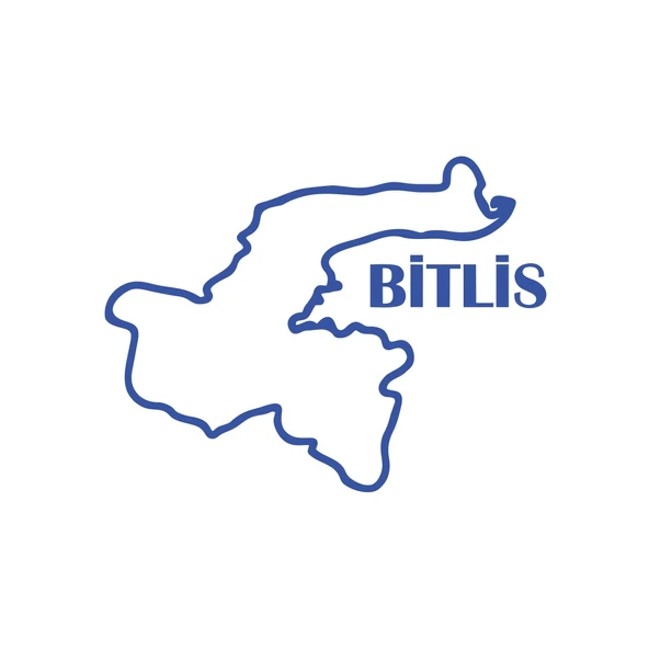 Bitlis Harita Araba Sticker 17x17 Cm Mavi ürün görseli 1