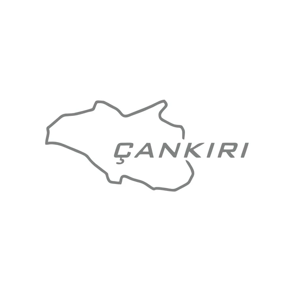 Çankırı Harita Araba Sticker 17x17 Cm Gri ürün görseli 1