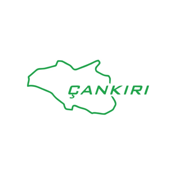 Çankırı Harita Araba Sticker 17x17 Cm Yeşil ürün görseli 1