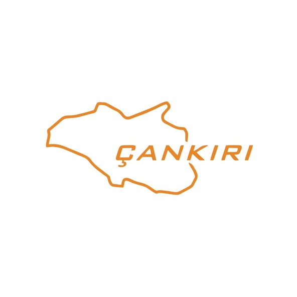 Çankırı Harita Araba Sticker 17x17 Cm Turuncu ürün görseli 1