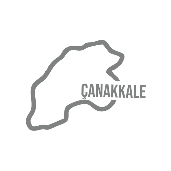 Çanakkale Harita Araba Sticker 17x17 Cm Gri ürün görseli 1