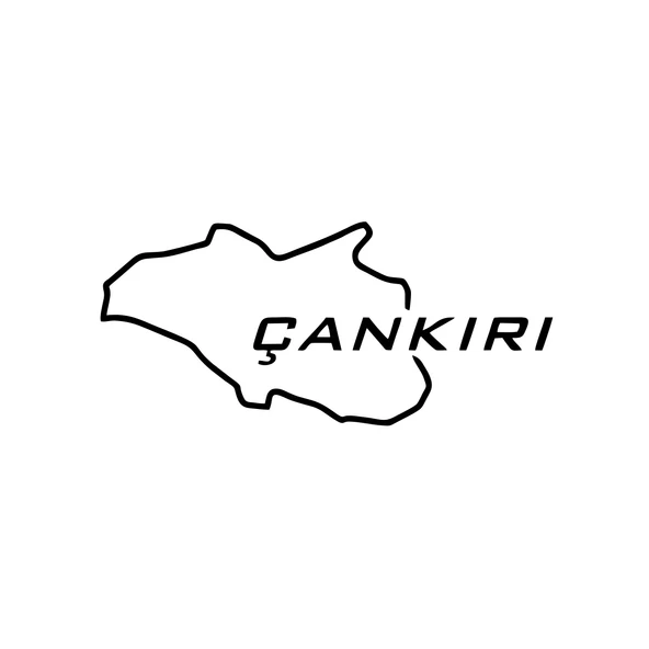 Çankırı Harita Araba Sticker 17x17 Cm Siyah ürün görseli 1