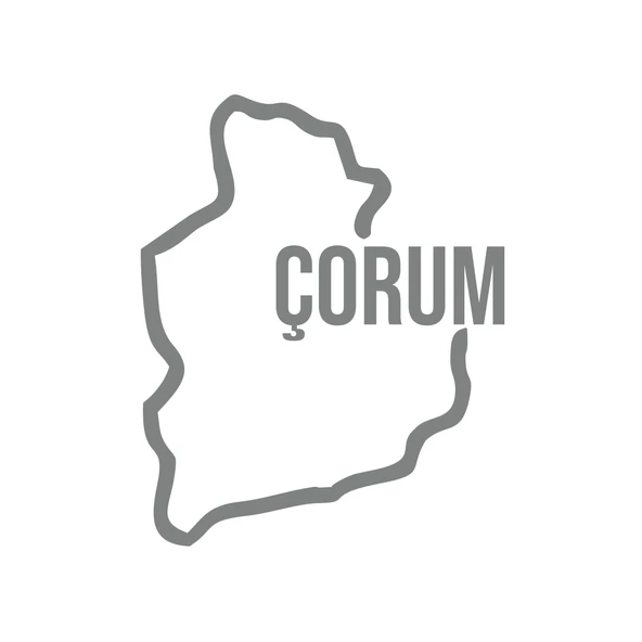 Çorum Harita Araba Sticker 17x17 Cm Gri ürün görseli 1