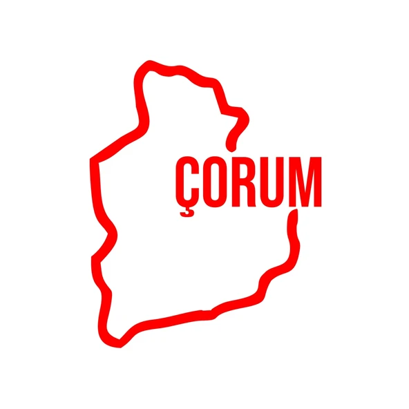 Çorum Harita Araba Sticker 17x17 Cm Kırmızı ürün görseli 1