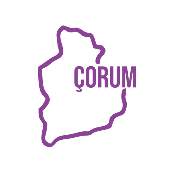 Çorum Harita Araba Sticker 17x17 Cm Mor ürün görseli 1