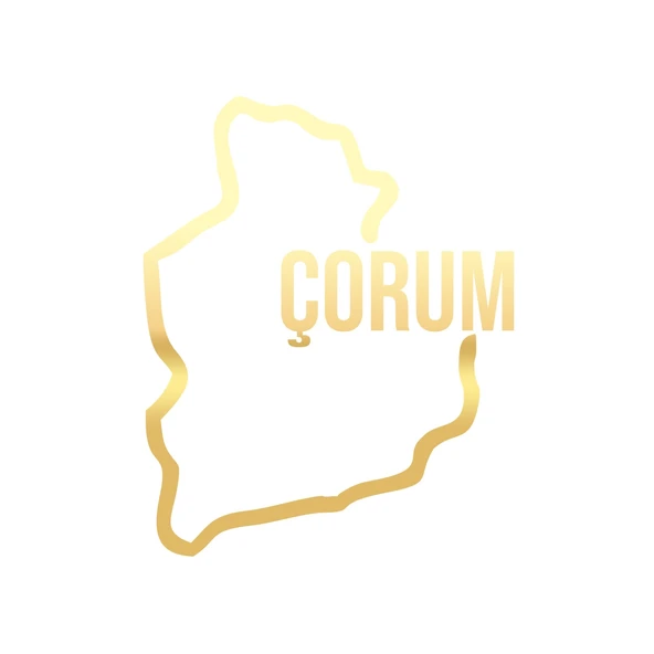 Çorum Harita Araba Sticker 17x17 Cm Gold ürün görseli 1