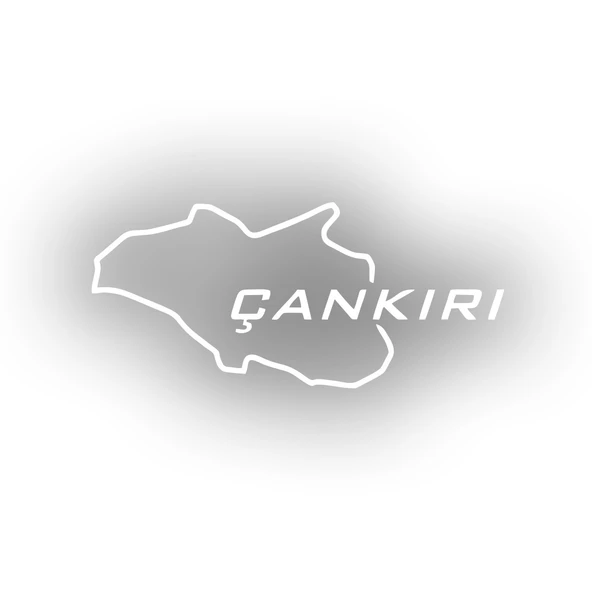 Çankırı Harita Araba Sticker 17x17 Cm Beyaz ürün görseli 1
