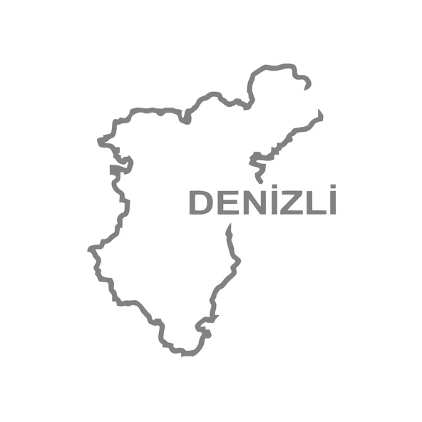 Denizli Harita Araba Sticker 17x17 Cm Gri ürün görseli 1
