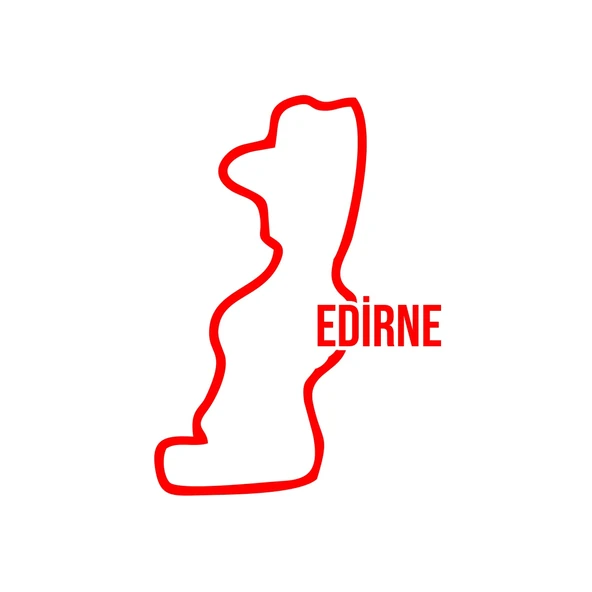 Edirne Harita Araba Sticker 17x17 Cm Kırmızı ürün görseli 1