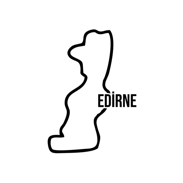 Edirne Harita Araba Sticker 17x17 Cm Siyah ürün görseli 1