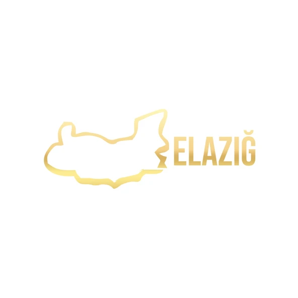 Elazığ Harita Araba Sticker 17x17 Cm Gold ürün görseli 1