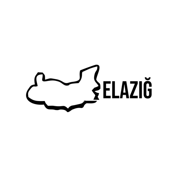 Elazığ Harita Araba Sticker 17x17 Cm Siyah ürün görseli 1