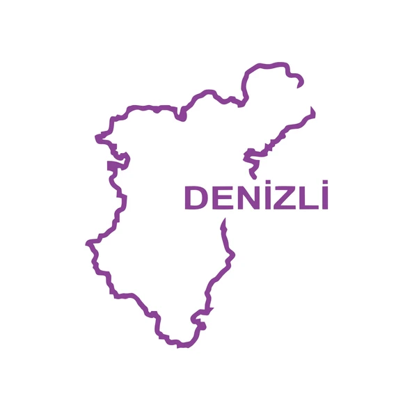 Denizli Harita Araba Sticker 17x17 Cm Mor ürün görseli 1