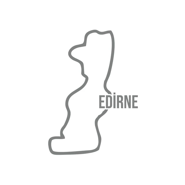 Edirne Harita Araba Sticker 17x17 Cm Gri ürün görseli 1