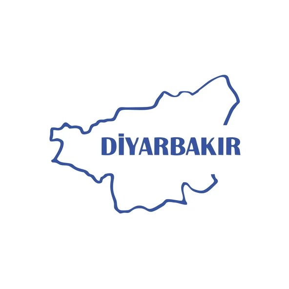 Diyarbakır Harita Araba Sticker 17x17 Cm Mavi ürün görseli 1