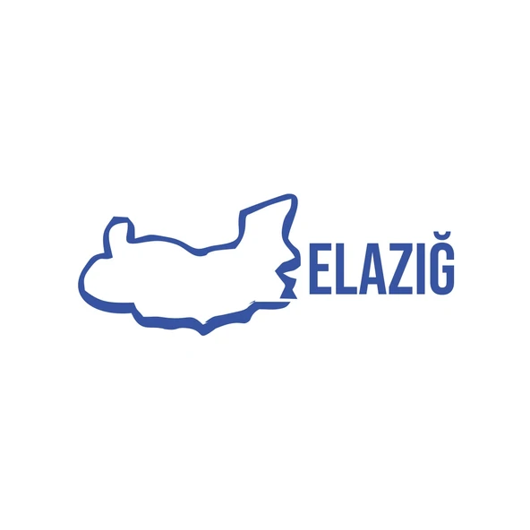 Elazığ Harita Araba Sticker 17x17 Cm Mavi ürün görseli 1