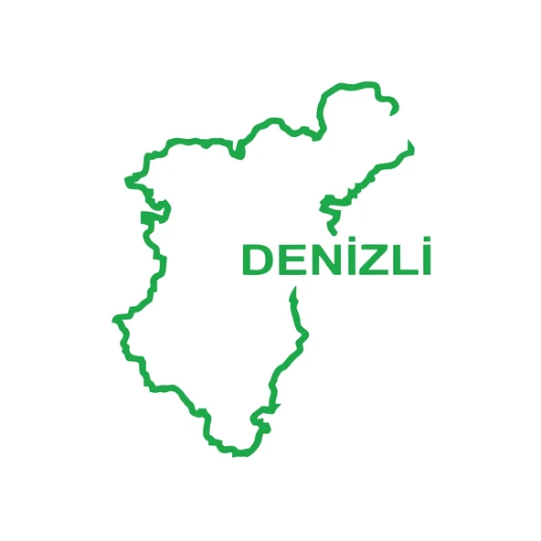 Denizli Harita Araba Sticker 17x17 Cm Yeşil ürün görseli 1