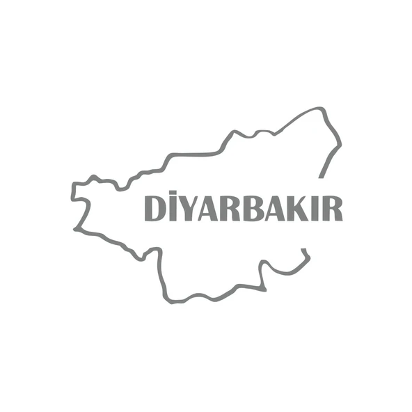 Diyarbakır Harita Araba Sticker 17x17 Cm Gri ürün görseli 1