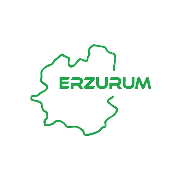 Erzurum Harita Araba Sticker 17x17 Cm Yeşil ürün görseli 1
