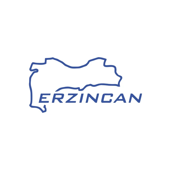 Erzincan Harita Araba Sticker 17x17 Cm Mavi ürün görseli 1