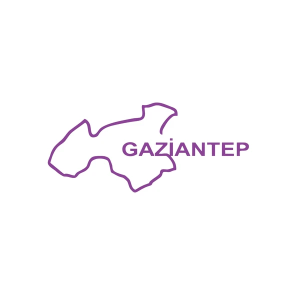 Gaziantep Harita Araba Sticker 17x17 Cm Mor ürün görseli 1