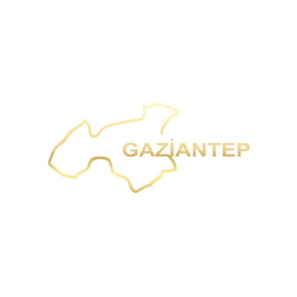 Gaziantep Harita Araba Sticker 17x17 Cm Gold ürün görseli 1