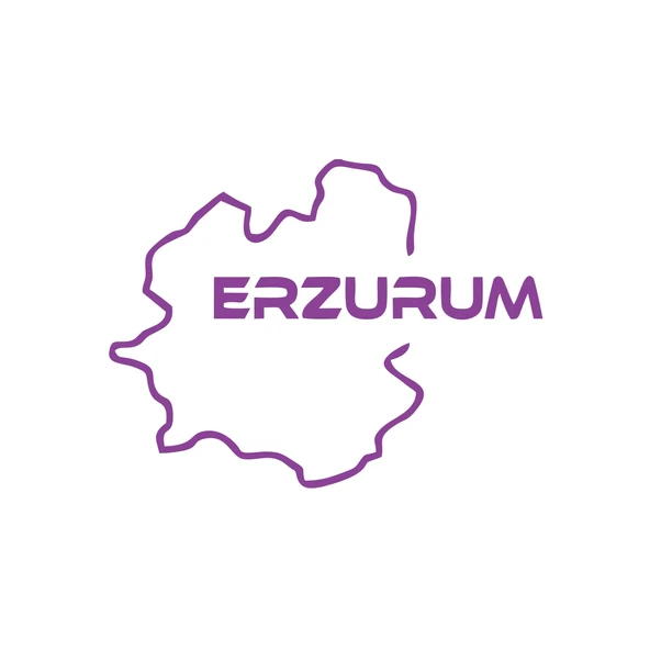Erzurum Harita Araba Sticker 17x17 Cm Mor ürün görseli 1