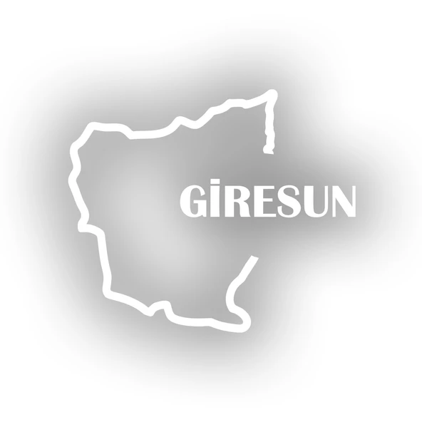 Giresun Harita Araba Sticker 17x17 Cm Beyaz ürün görseli 1