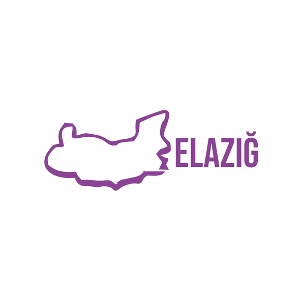 Elazığ Harita Araba Sticker 17x17 Cm Mor ürün görseli 1