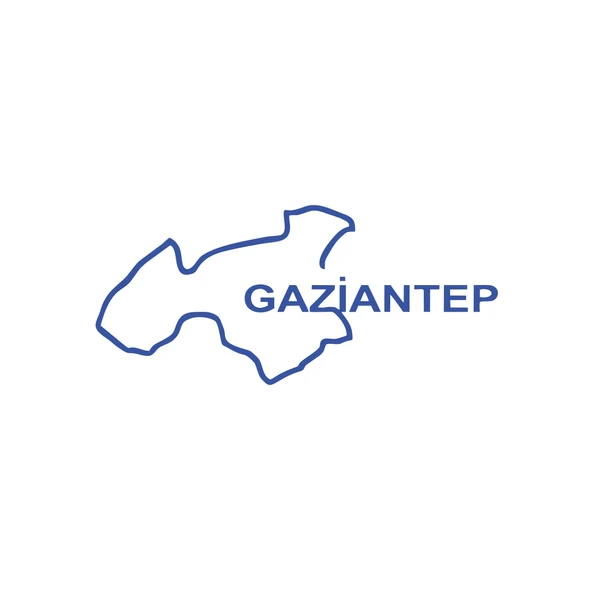 Gaziantep Harita Araba Sticker 17x17 Cm Mavi ürün görseli 1