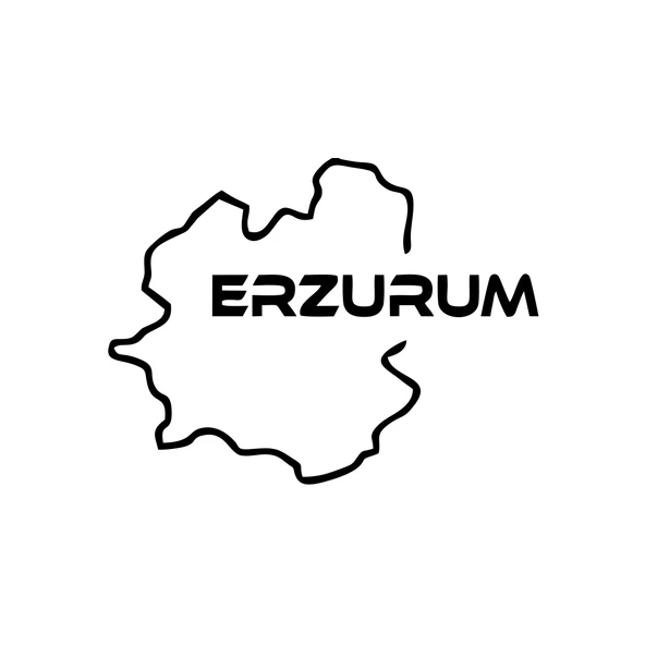 Erzurum Harita Araba Sticker 17x17 Cm Siyah ürün görseli 1