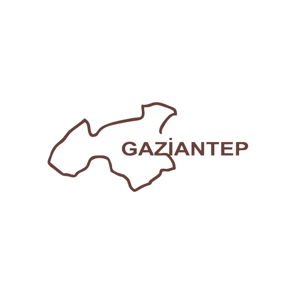Gaziantep Harita Araba Sticker 17x17 Cm Kahverengi ürün görseli 1