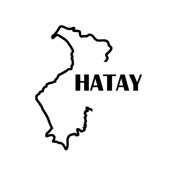 Hatay Harita Araba Sticker 17x17 Cm Siyah ürün görseli 1