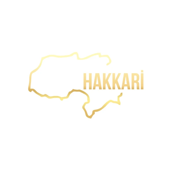 Hakkari Harita Araba Sticker 17x17 Cm Gold ürün görseli 1