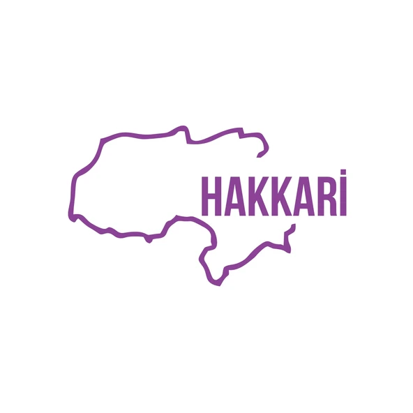 Hakkari Harita Araba Sticker 17x17 Cm Mor ürün görseli 1