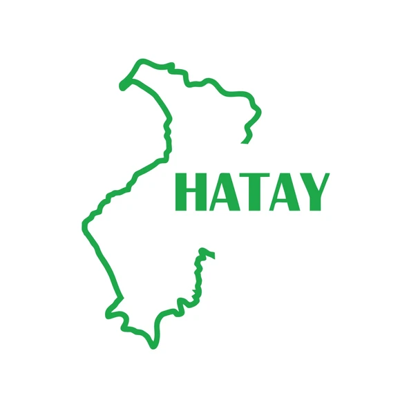 Hatay Harita Araba Sticker 17x17 Cm Yeşil ürün görseli 1