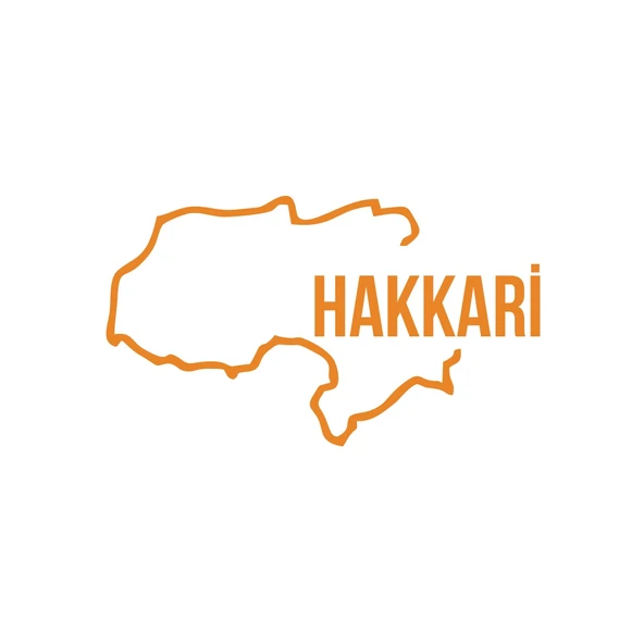 Hakkari Harita Araba Sticker 17x17 Cm Turuncu ürün görseli 1
