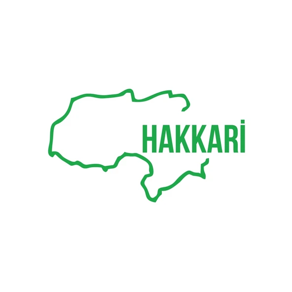 Hakkari Harita Araba Sticker 17x17 Cm Yeşil ürün görseli 1