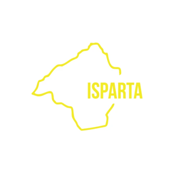 Isparta Harita Araba Sticker 17x17 Cm Sarı ürün görseli 1