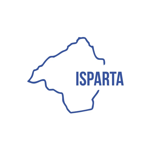 Isparta Harita Araba Sticker 17x17 Cm Mavi ürün görseli 1