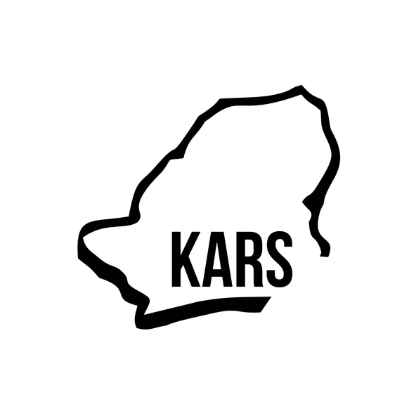 Kars Harita Araba Sticker 17x17 Cm Siyah ürün görseli 1