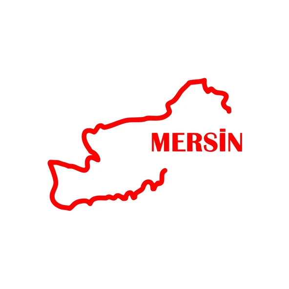 Mersin Harita Araba Sticker 17x17 Cm Kırmızı ürün görseli 1