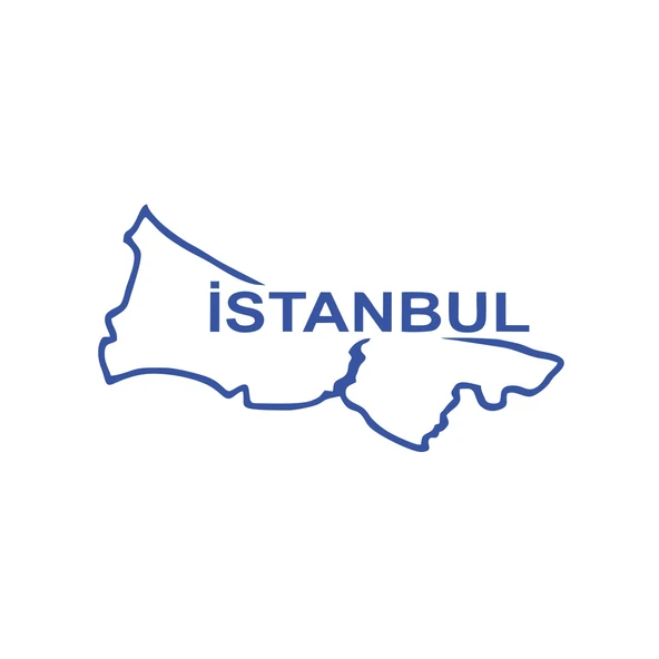 İstanbul Harita Araba Sticker 17x17 Cm Mavi ürün görseli 1