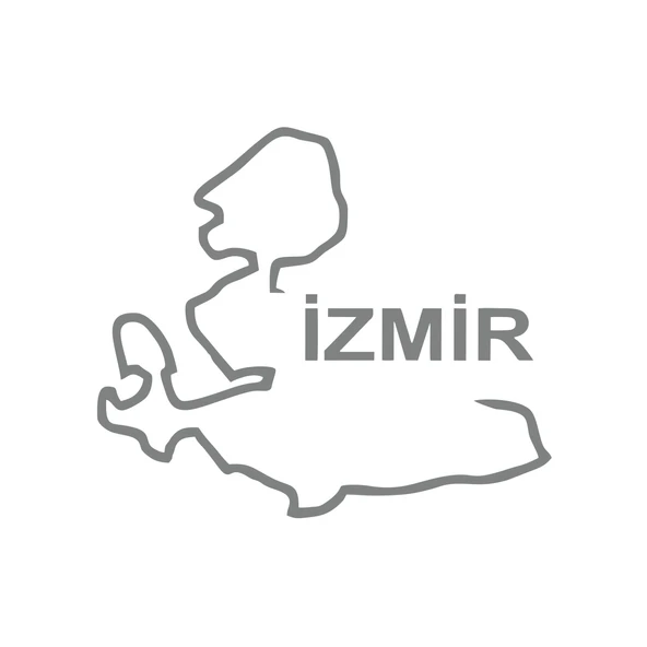 İzmir Harita Araba Sticker 17x17 Cm Gri ürün görseli 1