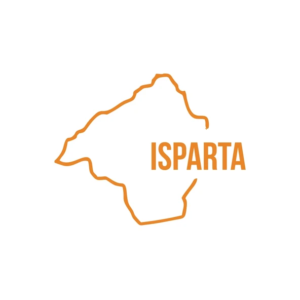 Isparta Harita Araba Sticker 17x17 Cm Turuncu ürün görseli 1
